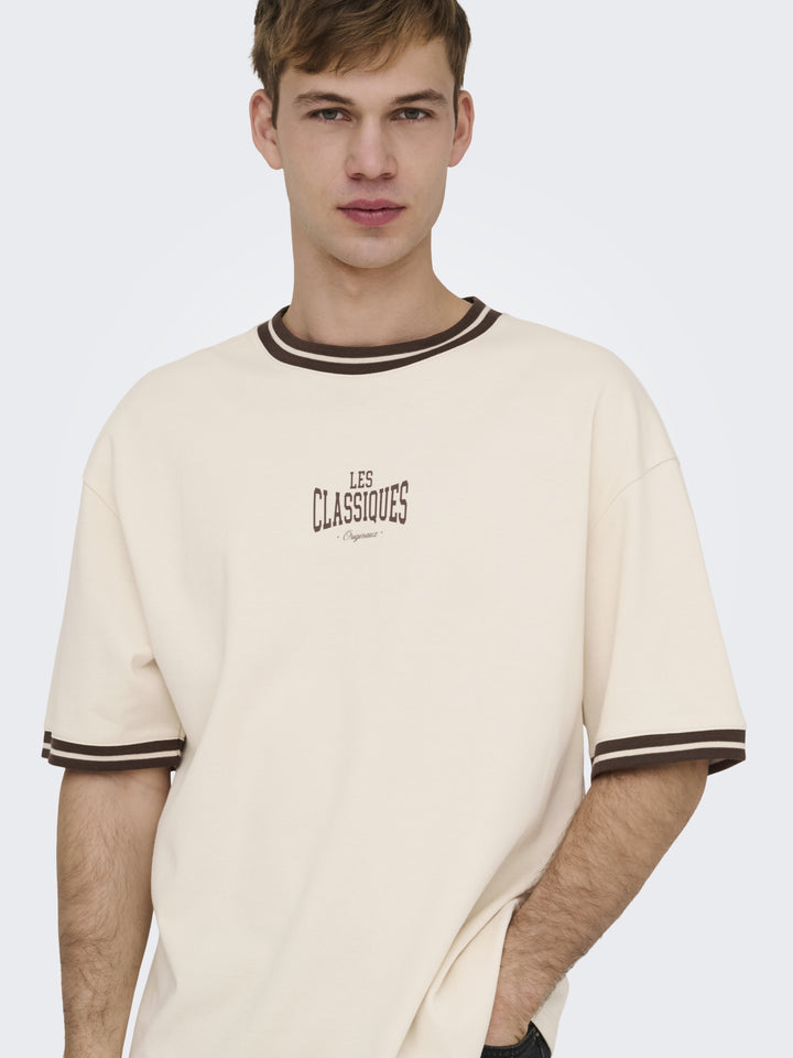 ONSLES CLASSIQUES CASPIAN BOXY SS T, Whitecap Gray/COFFEE BEAN 277455004 Bild 7