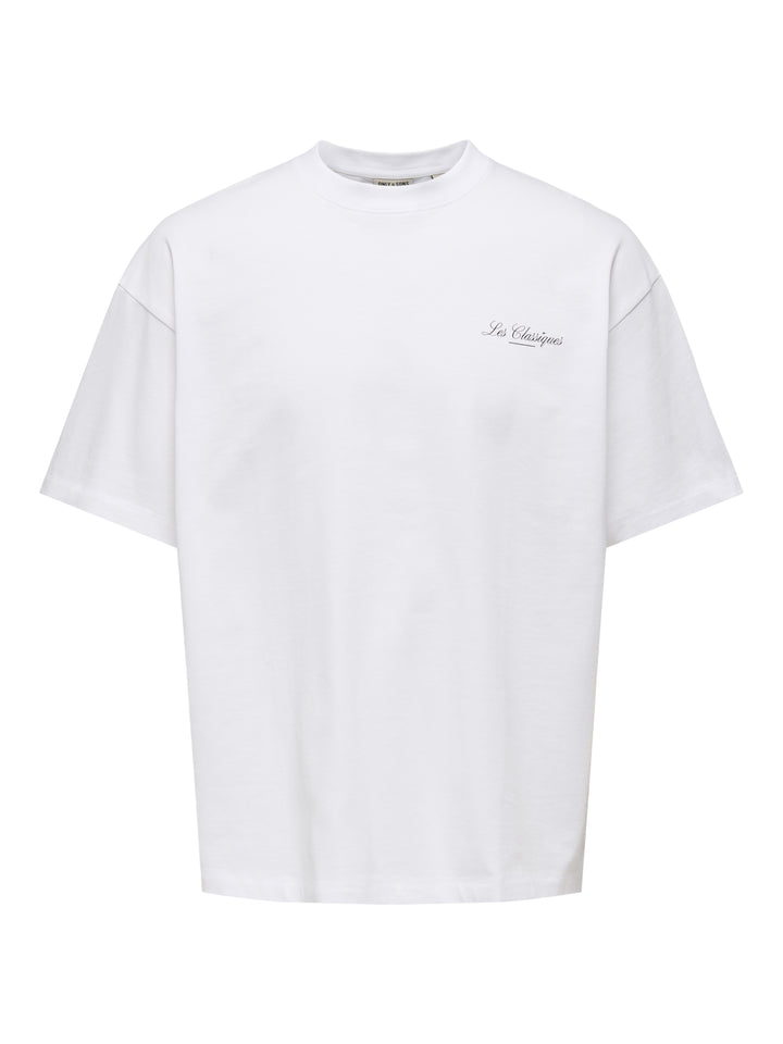 ONSLES CLASSIQUES LOOSE PRINT SS TE, Bright White/STUDIO 209112001 Bild 1
