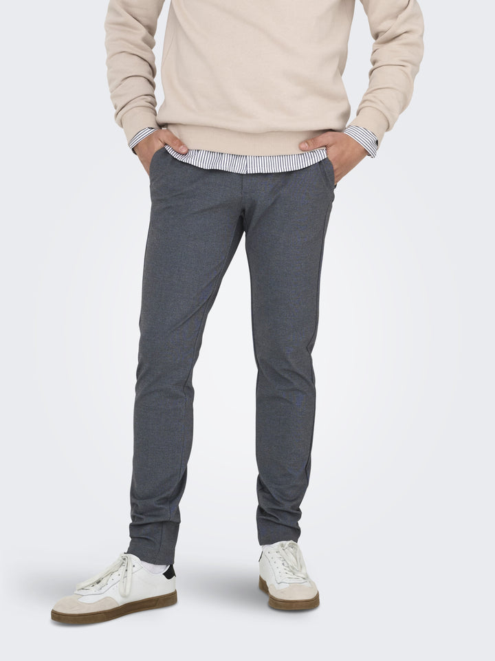 ONSMARK SLIM DITSY 020934 PANT NOOS, Dark Navy 187197 Bild 3