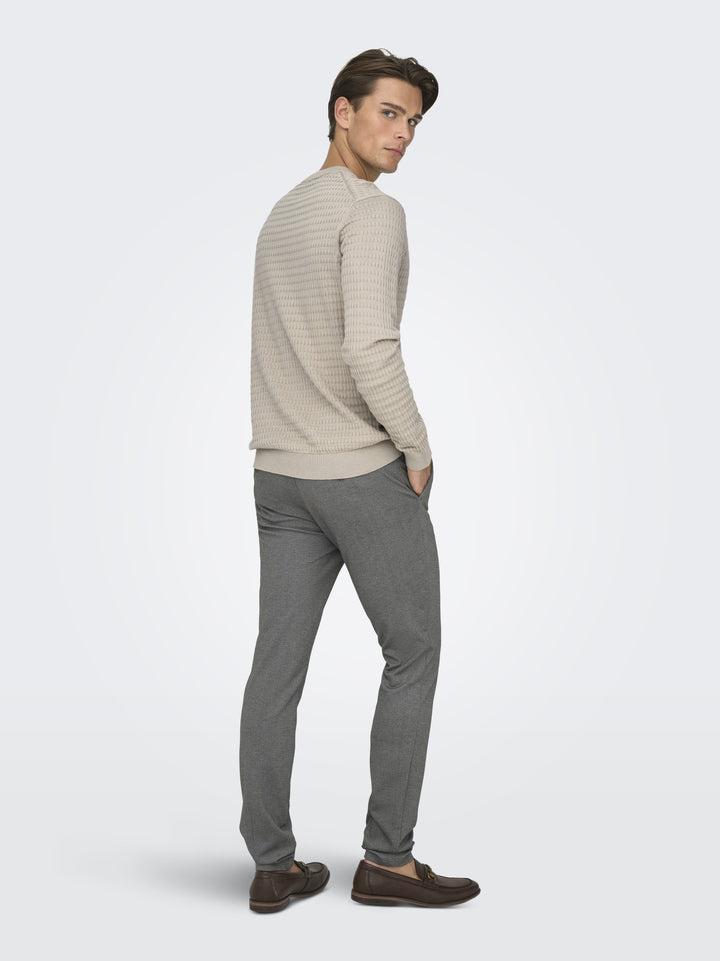ONSMARK SLIM DITSY 020934 PANT NOOS, Silver Lining/MGM 261395001 Bild 3