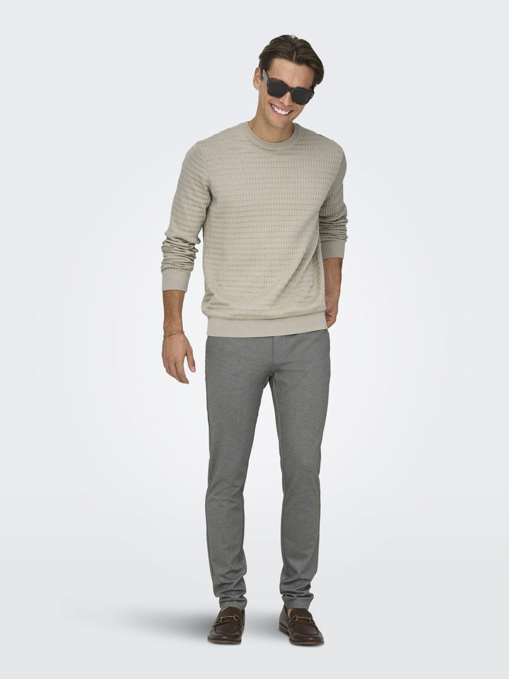 ONSMARK SLIM DITSY 020934 PANT NOOS, Silver Lining/MGM 261395001 Bild 4