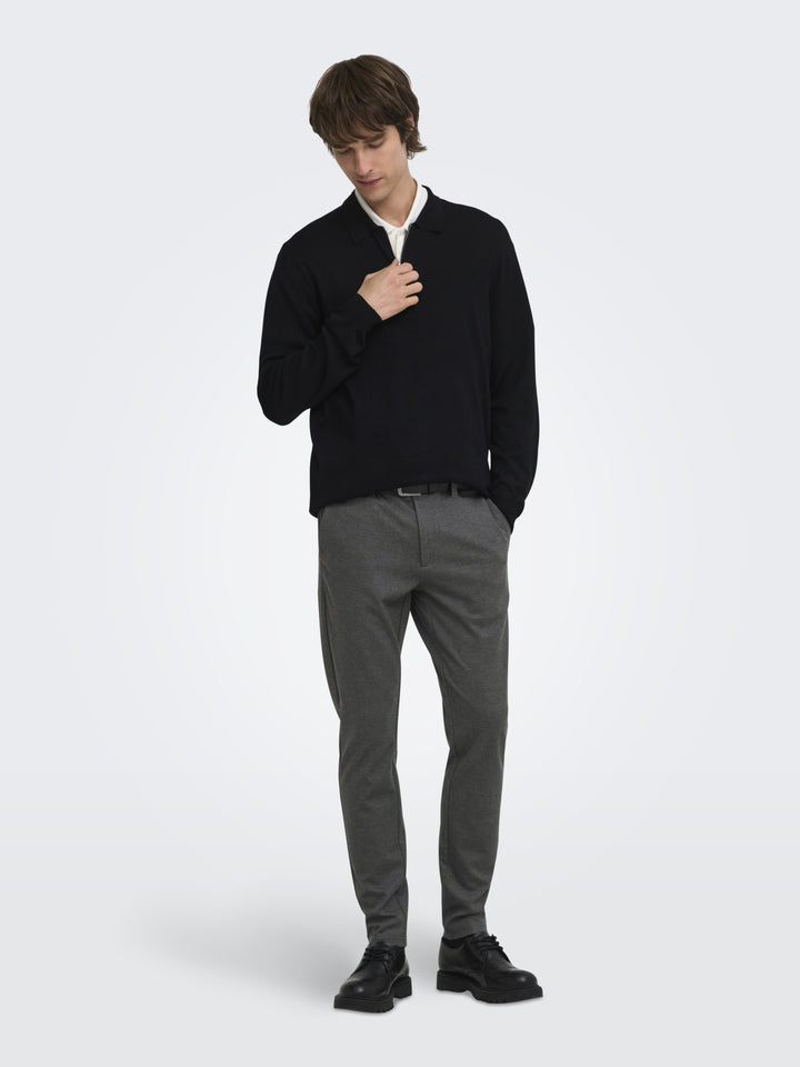 ONSMARK SLIM DITSY 2912 PANT NOOS, Beluga 300541 Bild 7