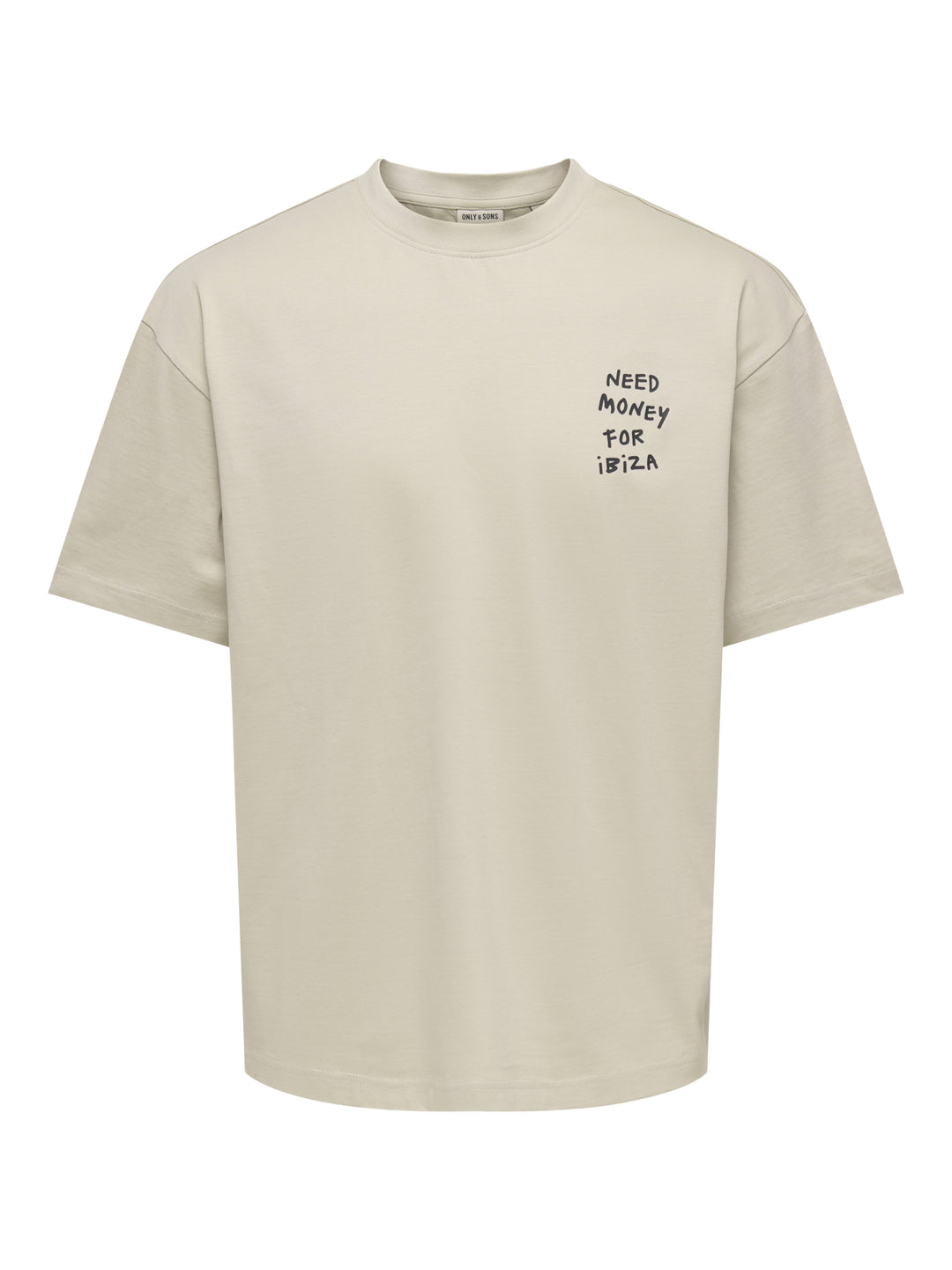 ONSMONEY LIFE LOOSE SS TEE, Silver Lining/NEED MONEY FOR IBIZA 261395002 Bild 1