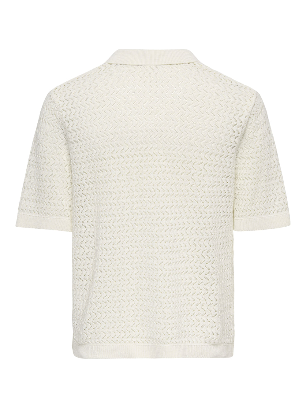 ONSNYLE 5 SS SPLIT POLO KNIT, Cloud Dancer 193799 Bild 2