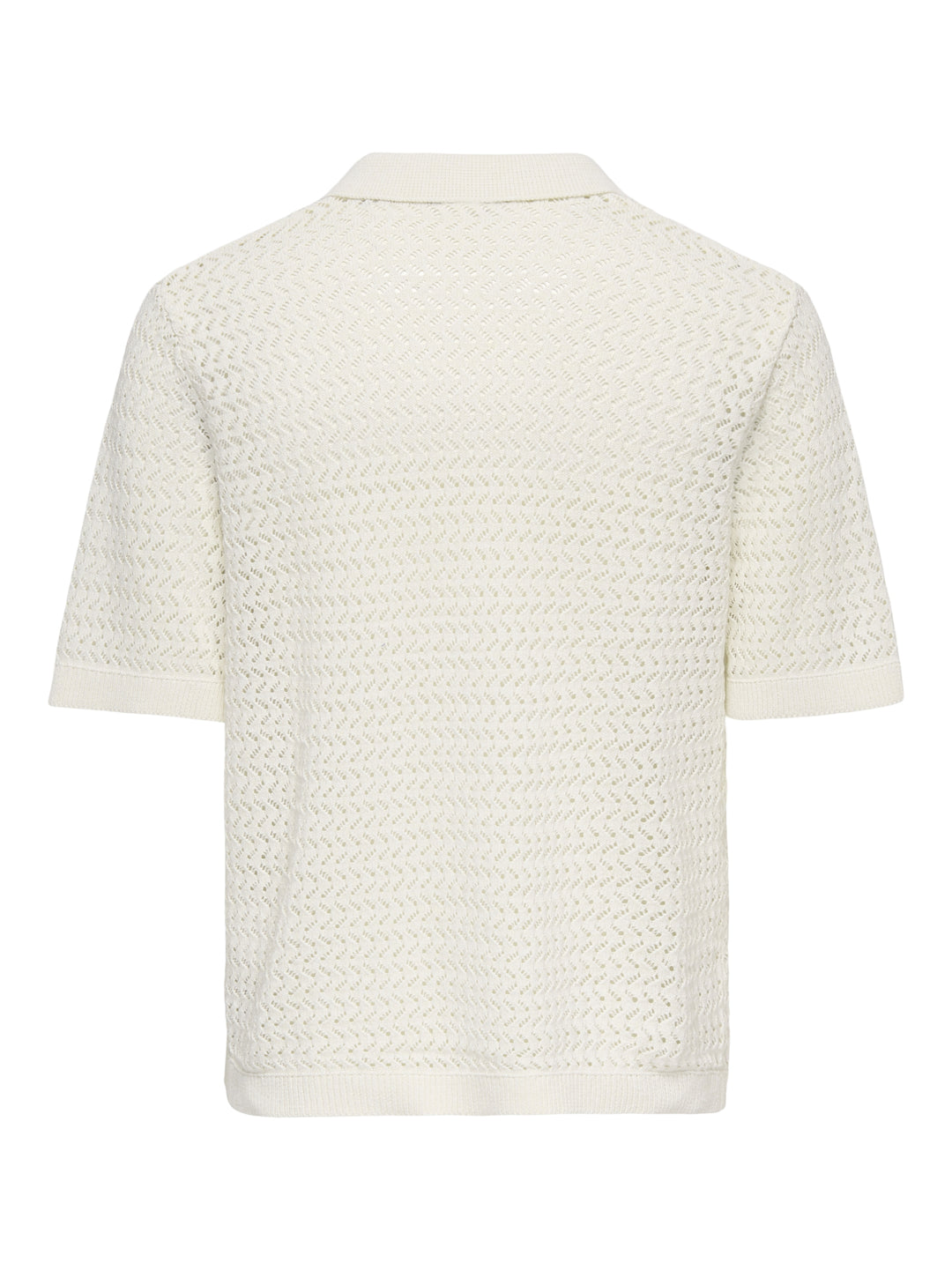 ONSNYLE 5 SS SPLIT POLO KNIT, Cloud Dancer 193799 Bild 2