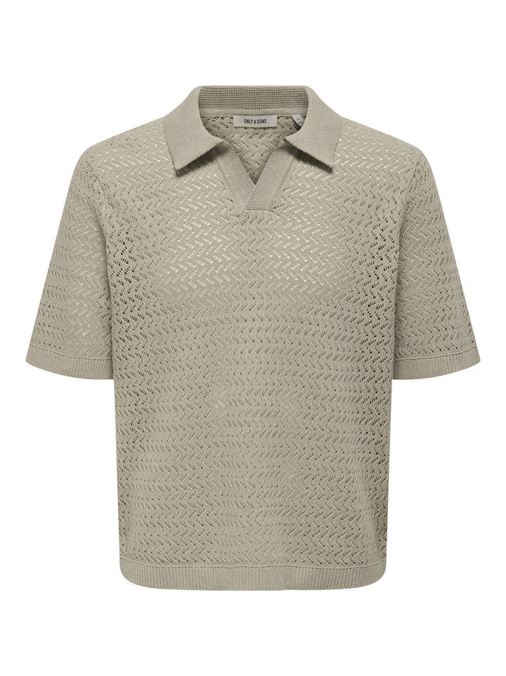 ONSNYLE 5 SS SPLIT POLO KNIT, String 299896 Bild 1