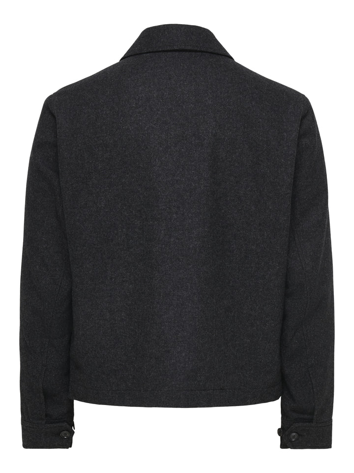 ONSOWEN WOOL JACKET OTW FRML, Black Melange/Black Herringbone 239339002 Bild 2