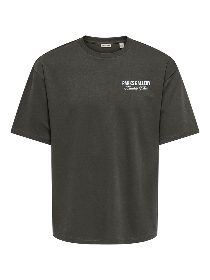 ONSPARKS GALLERY AIR BOXY SS TEE NO, Beluga/CENTRAL PARKS WHITE 300541008 Bild 1