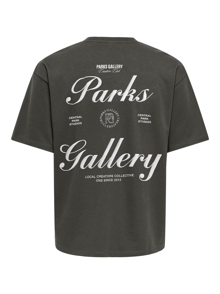 ONSPARKS GALLERY AIR BOXY SS TEE NO, Beluga/CENTRAL PARKS WHITE 300541008 Bild 2
