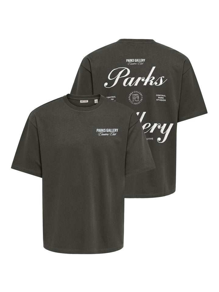 ONSPARKS GALLERY AIR BOXY SS TEE NO, Beluga/CENTRAL PARKS WHITE 300541008 Bild 4