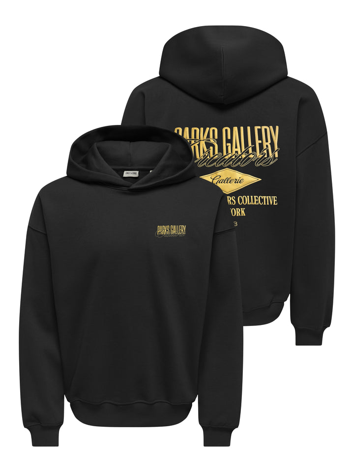 ONSPARKS GALLERY RLX  SWEAT HOODIE, Black/LOCAL CREATORS MUSTARD GOLD 187679006 Bild 3