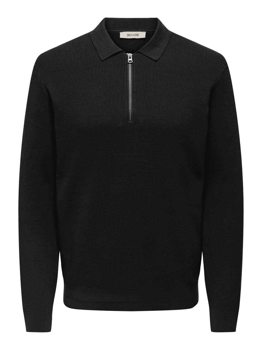 ONSPHIL REG 12 HALF ZIP POLO KNIT, Black 187679 Bild 1
