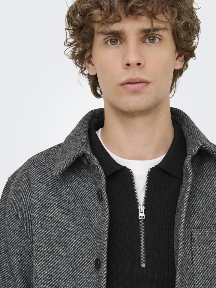 ONSPHIL REG 12 HALF ZIP POLO KNIT, Black 187679 Bild 7