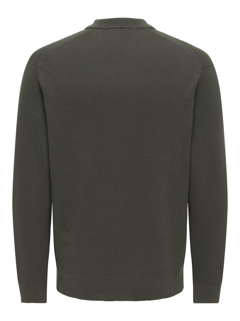 ONSPHIL REG 12 HALF ZIP POLO KNIT, Beluga 300541 Bild 2
