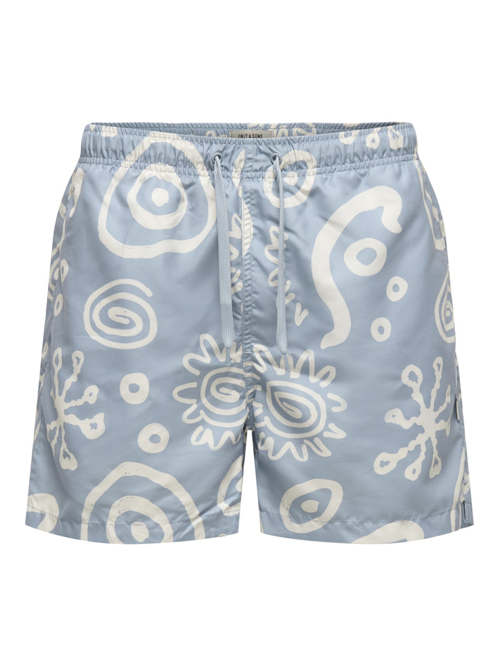 ONSPRINT PACK SWIM SHORT AOP, Dusty Blue 216641 Bild 1
