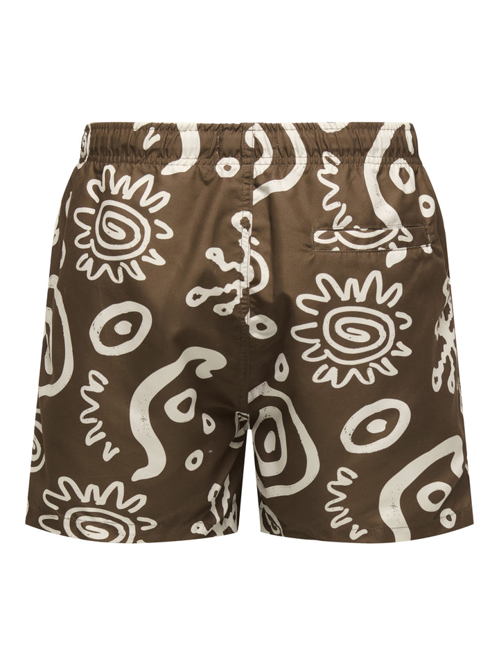 ONSPRINT PACK SWIM SHORT AOP, Cappuccino 306592 Bild 2