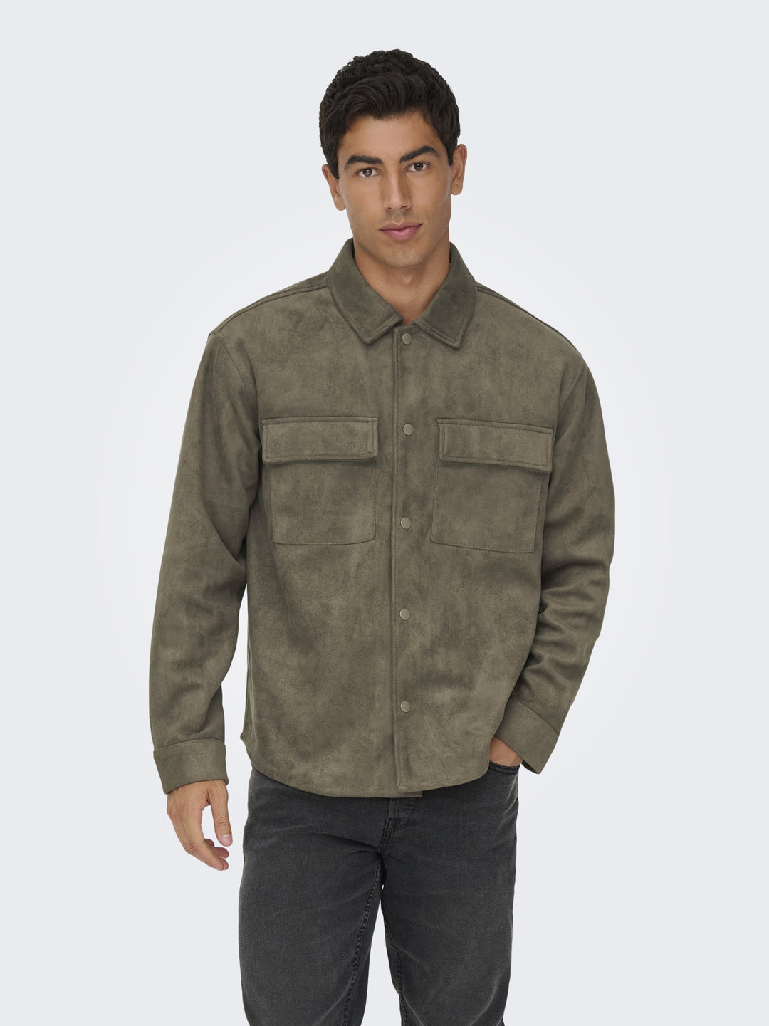 ONSRAVI FAKE SUEDE SHACKET OTW, Falcon 223682 Bild 4