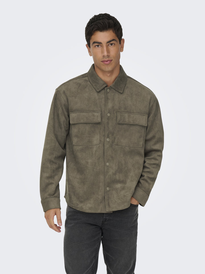 ONSRAVI FAKE SUEDE SHACKET OTW, Falcon 223682 Bild 4