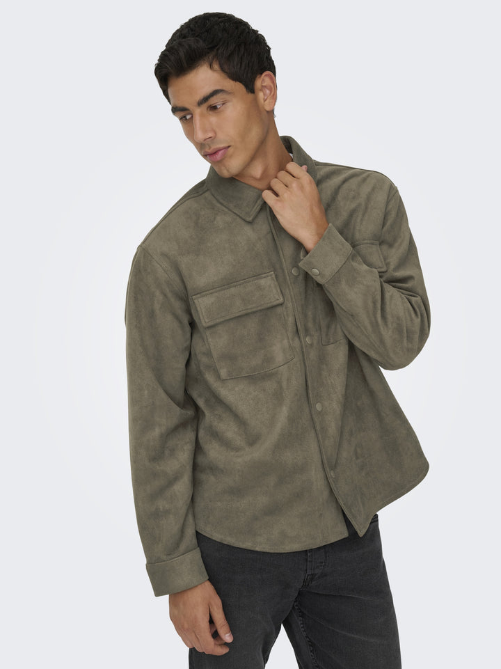 ONSRAVI FAKE SUEDE SHACKET OTW, Falcon 223682 Bild 6