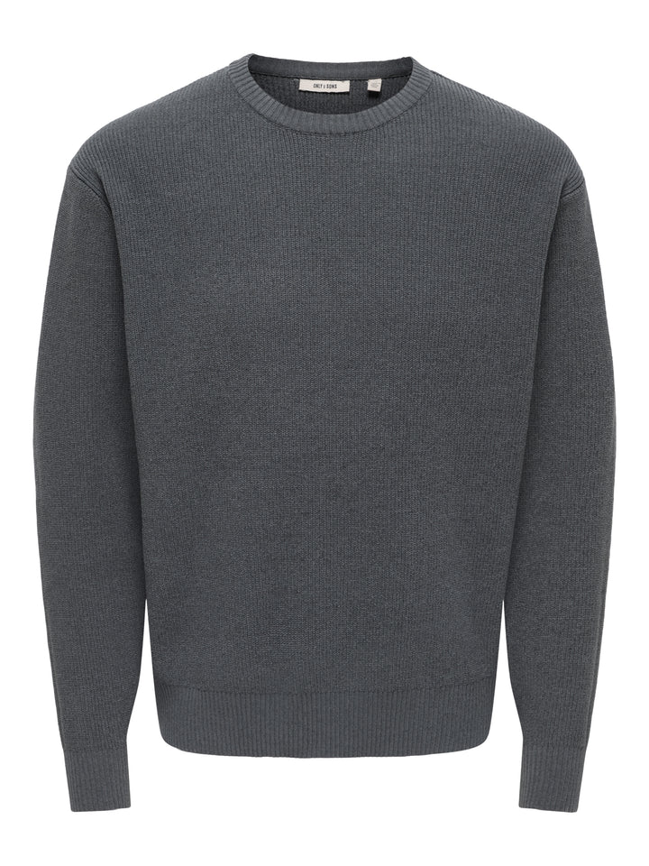 ONSRODGER RLX CREW NECK KNIT, Grey Pinstripe 209236 Bild 1