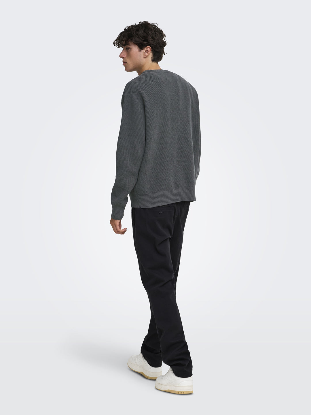 ONSRODGER RLX CREW NECK KNIT, Grey Pinstripe 209236 Bild 6