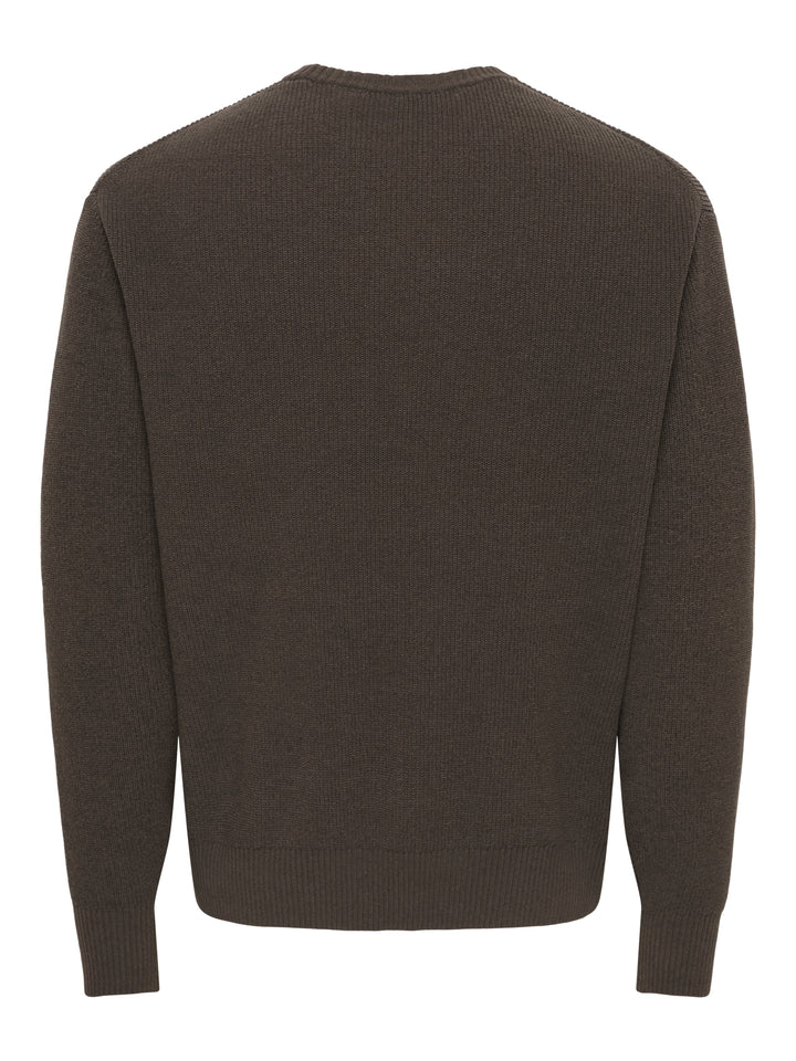 ONSRODGER RLX CREW NECK KNIT, Chocolate Brown 289315 Bild 2