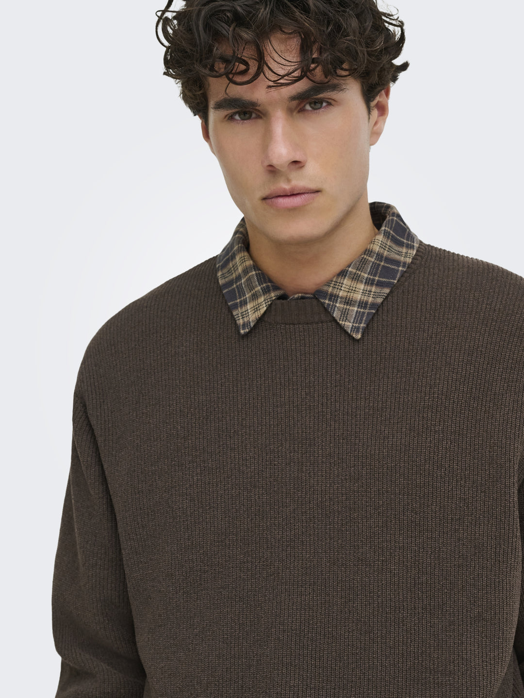 ONSRODGER RLX CREW NECK KNIT, Chocolate Brown 289315 Bild 3