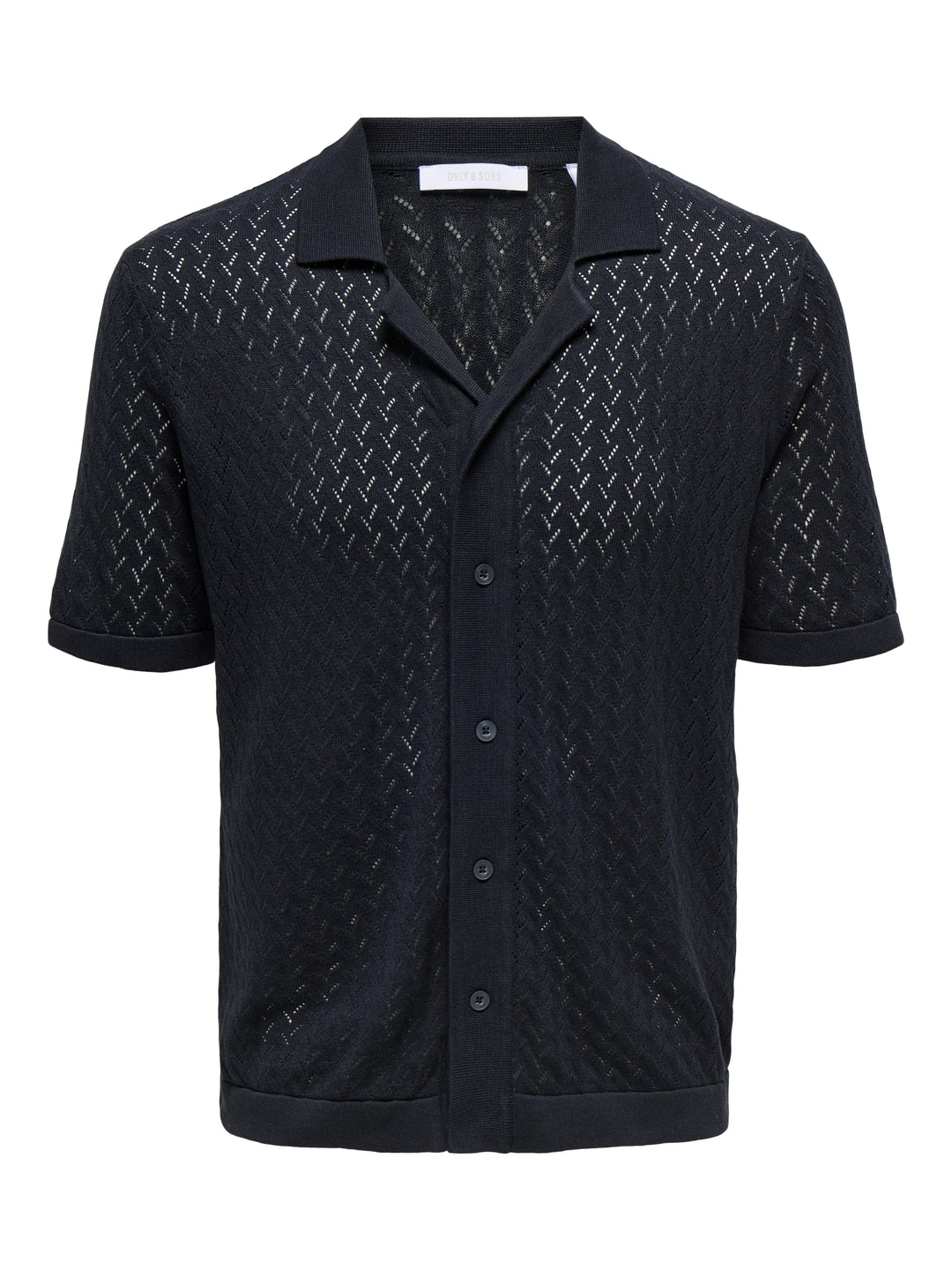 ONSSANTO REG SS RESORT SHIRT KNIT F, Dark Sapphire 218590 Bild 1