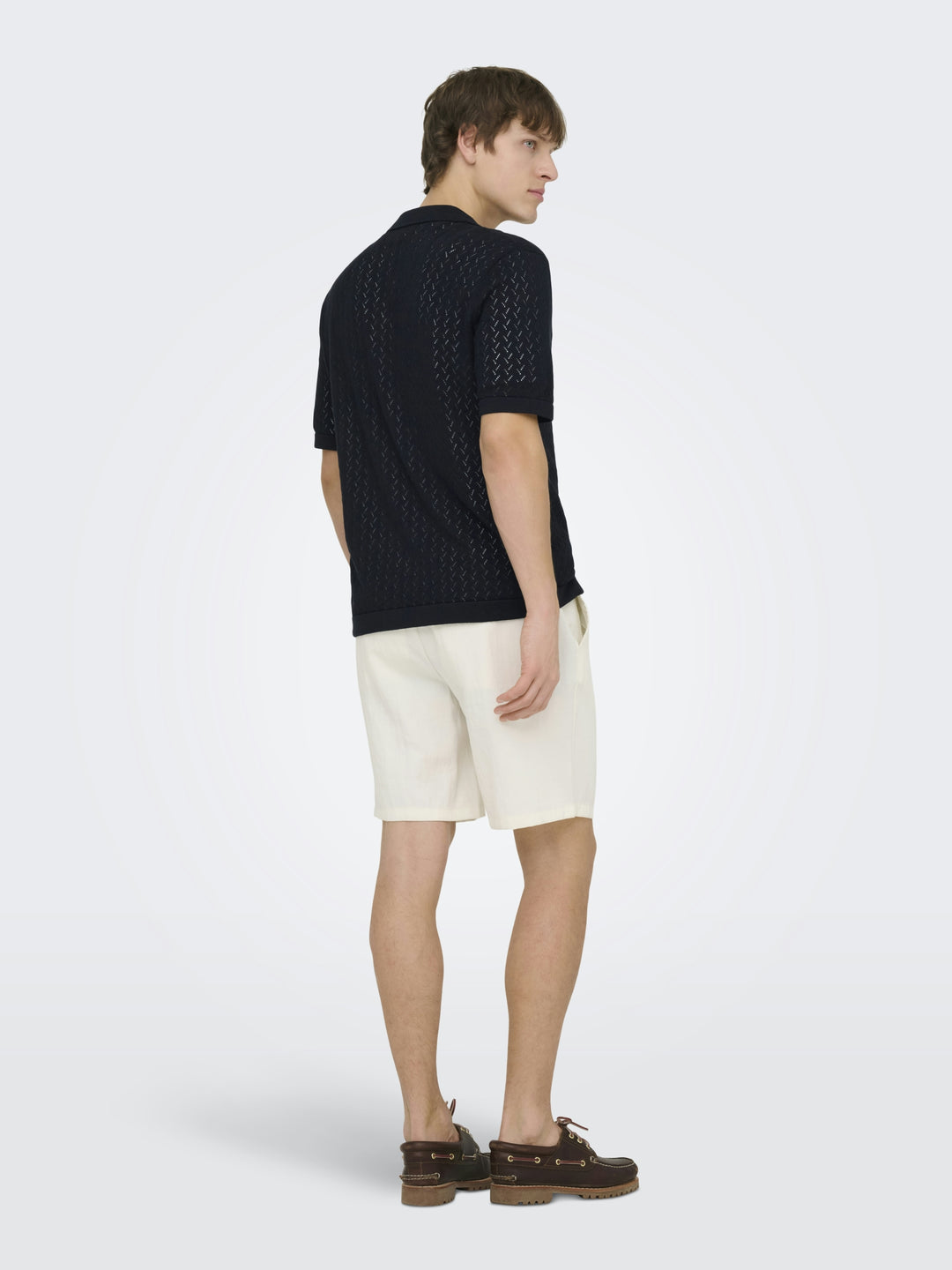 ONSSANTO REG SS RESORT SHIRT KNIT F, Dark Sapphire 218590 Bild 5