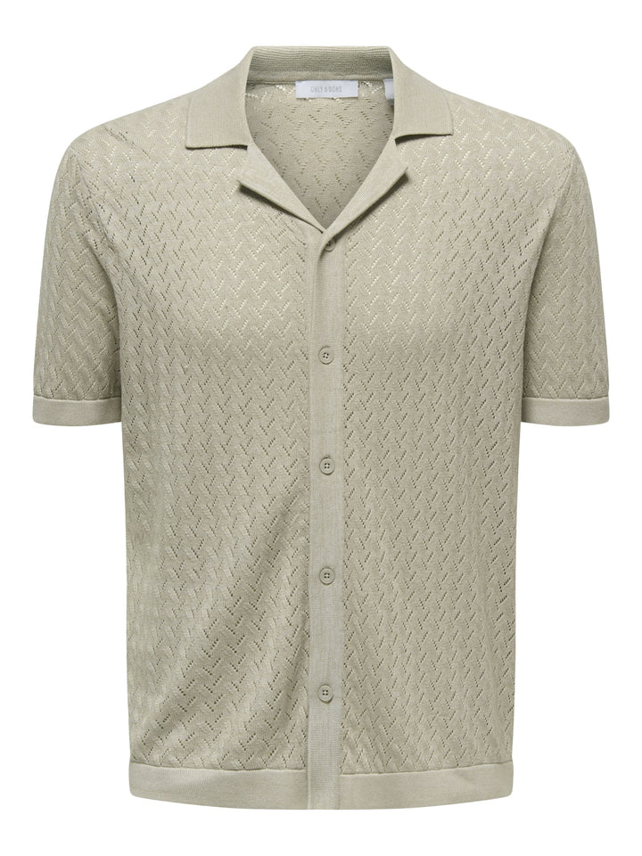 ONSSANTO REG SS RESORT SHIRT KNIT F, Pure Cashmere 305166 Bild 1