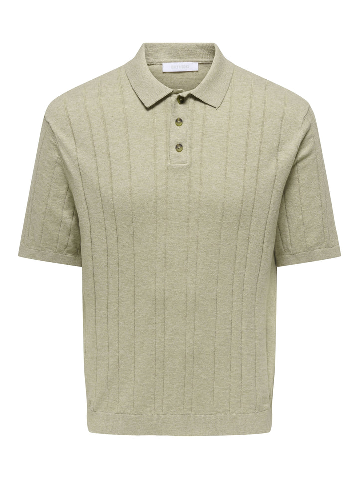 ONSSOFUS REG SS POLO KNIT FRML, Pure Cashmere 305166 Bild 1