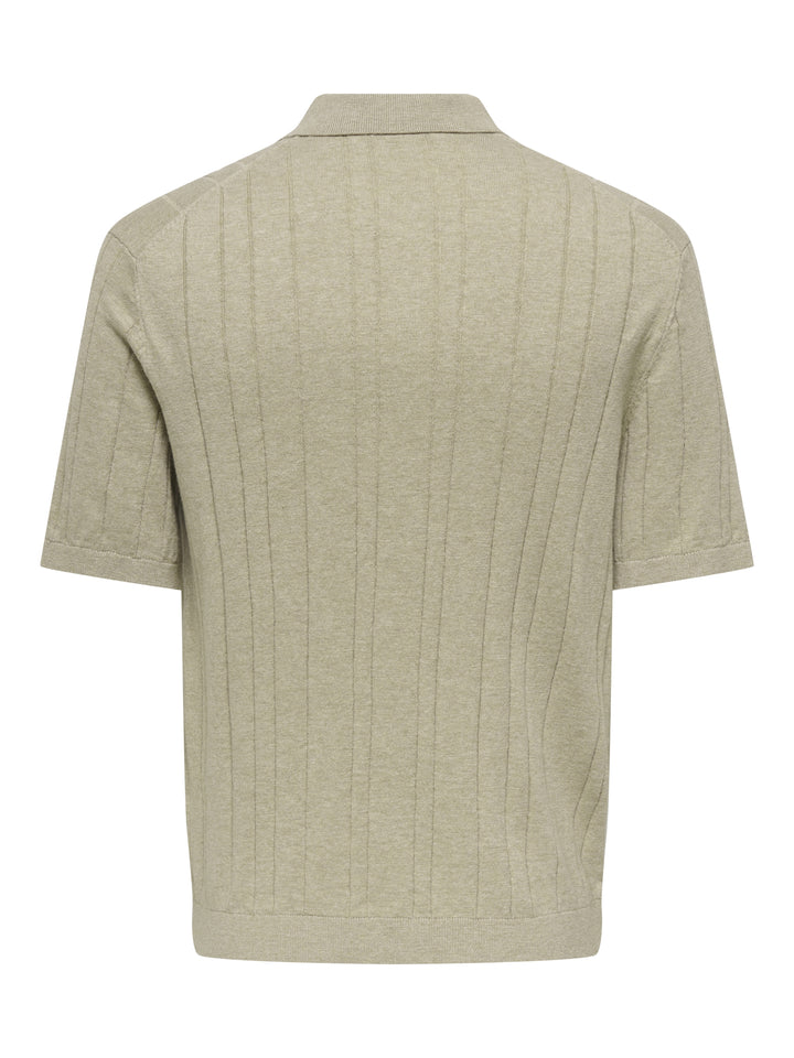 ONSSOFUS REG SS POLO KNIT FRML, Pure Cashmere 305166 Bild 2