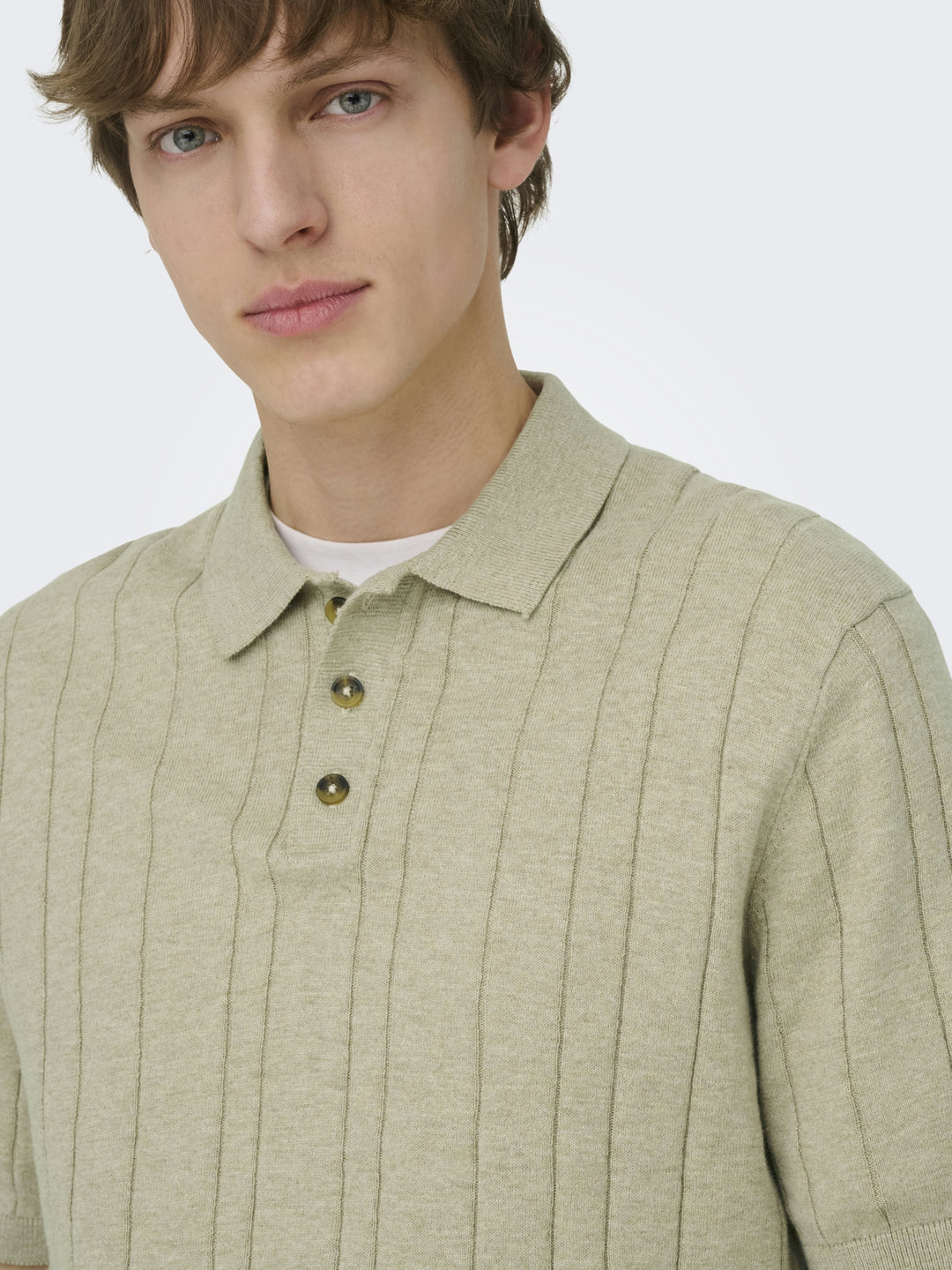 ONSSOFUS REG SS POLO KNIT FRML, Pure Cashmere 305166 Bild 4