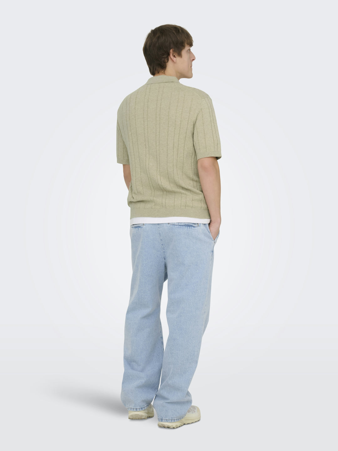 ONSSOFUS REG SS POLO KNIT FRML, Pure Cashmere 305166 Bild 5