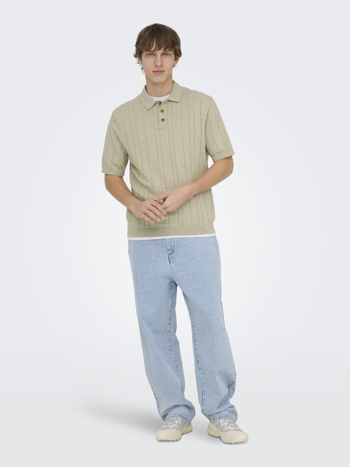 ONSSOFUS REG SS POLO KNIT FRML, Pure Cashmere 305166 Bild 5