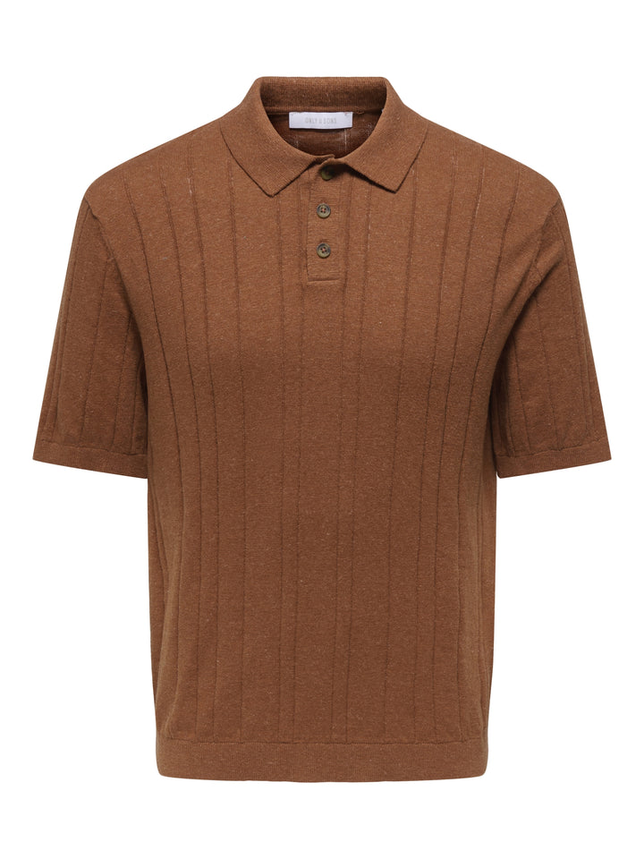 ONSSOFUS REG SS POLO KNIT FRML, Chutney 305972 Bild 1
