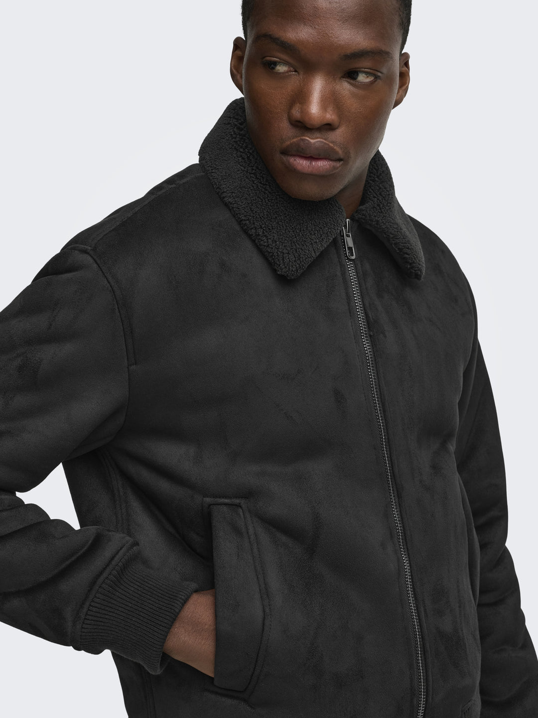 ONSSPENCER SHEARLING JACKET OTW, Black 187679 Bild 2