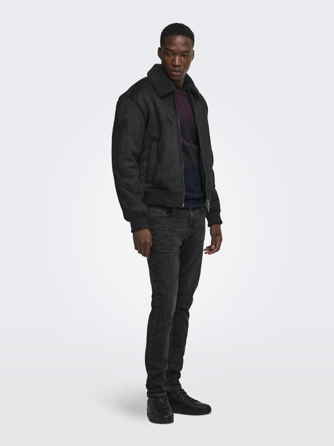 ONSSPENCER SHEARLING JACKET OTW, Black 187679 Bild 6