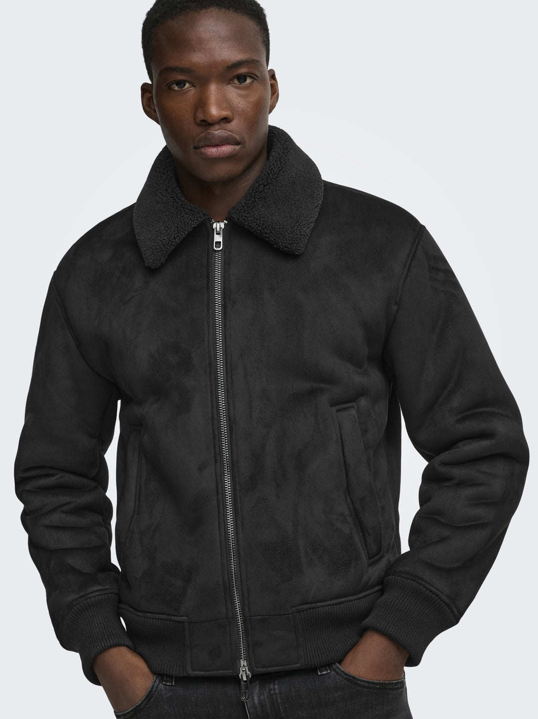 ONSSPENCER SHEARLING JACKET OTW, Black 187679 Bild 7