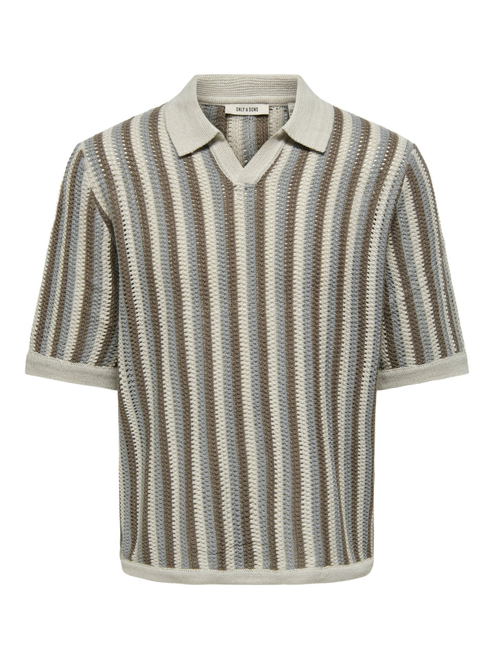 ONSTHUE RLX SS RESORT KNIT, Moonstruck/GRIFFIN+WALNUT 209113005 Bild 1