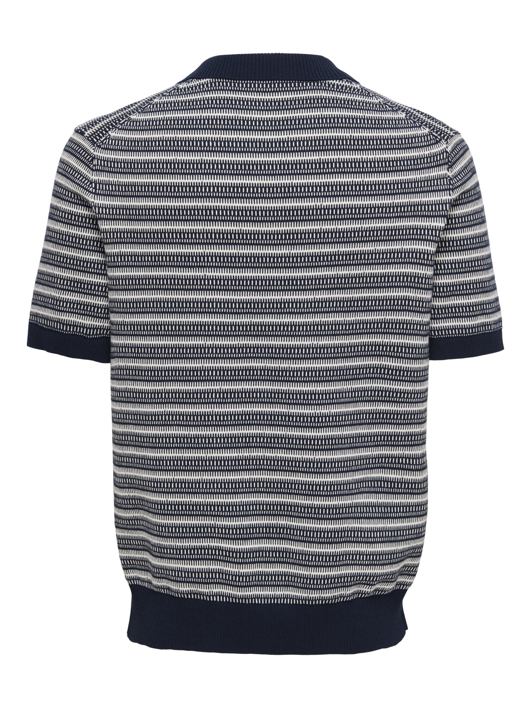 ONSTILO LIFE REG SS SPLIT NECK KNIT, Dark Sapphire/GARDENIA 218590003 Bild 2