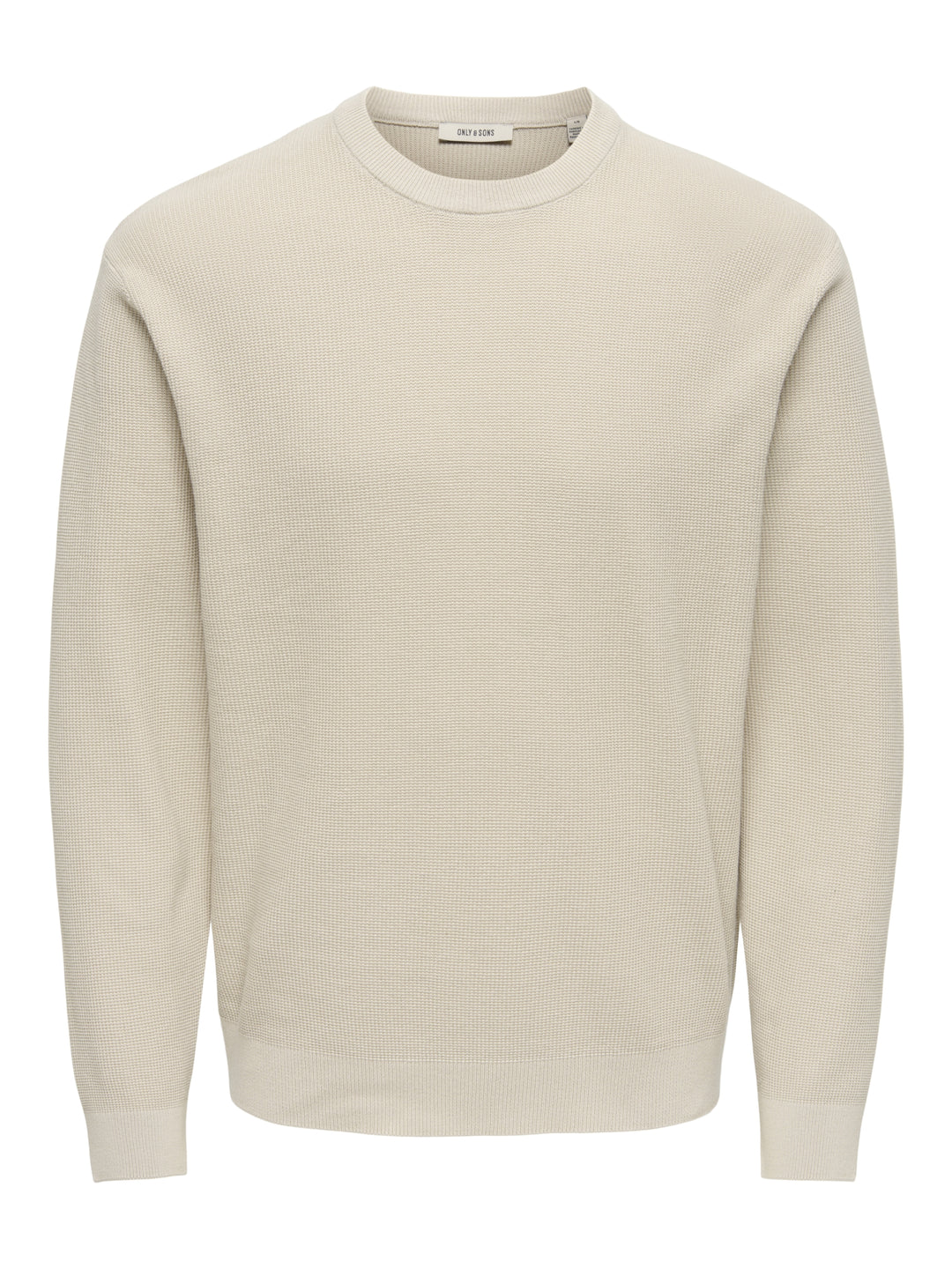 ONSTONY RLX 12 LS WAFFLE CREW KNIT, Silver Lining 261395 Bild 1
