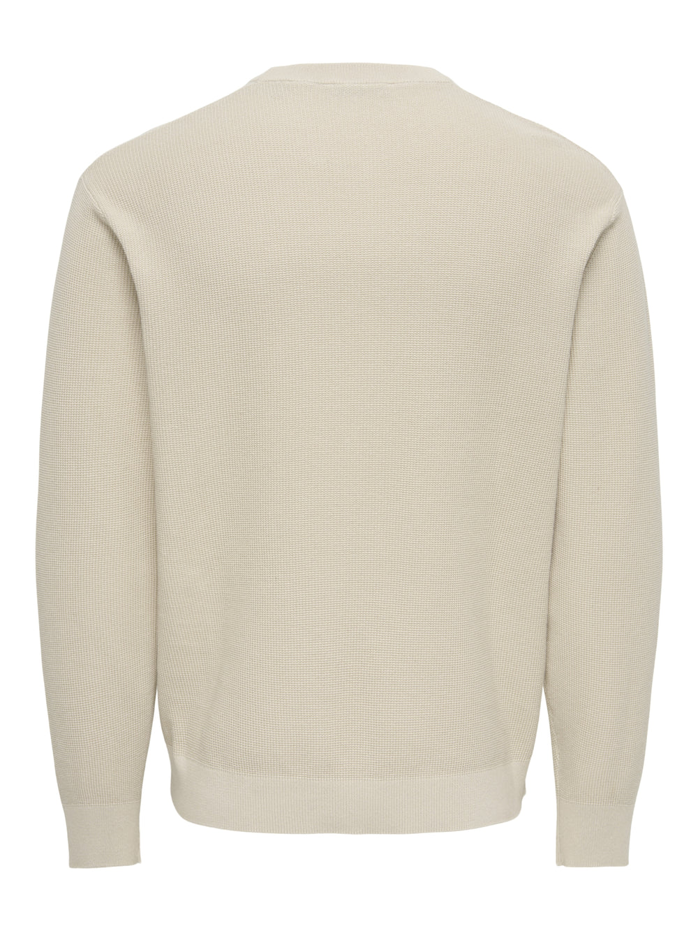 ONSTONY RLX 12 LS WAFFLE CREW KNIT, Silver Lining 261395 Bild 2