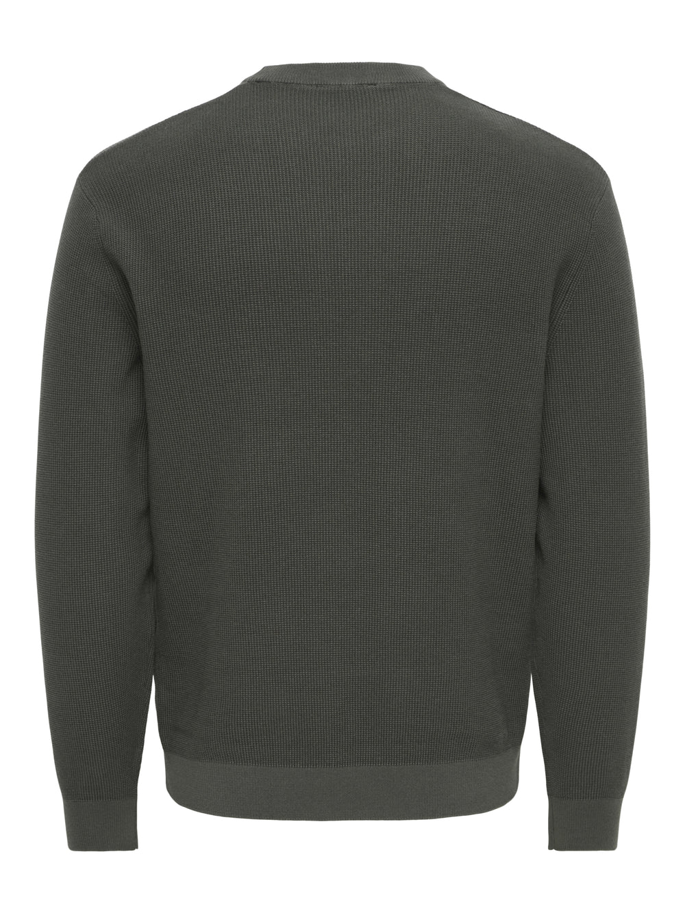 ONSTONY RLX 12 LS WAFFLE CREW KNIT, Beluga 300541 Bild 2