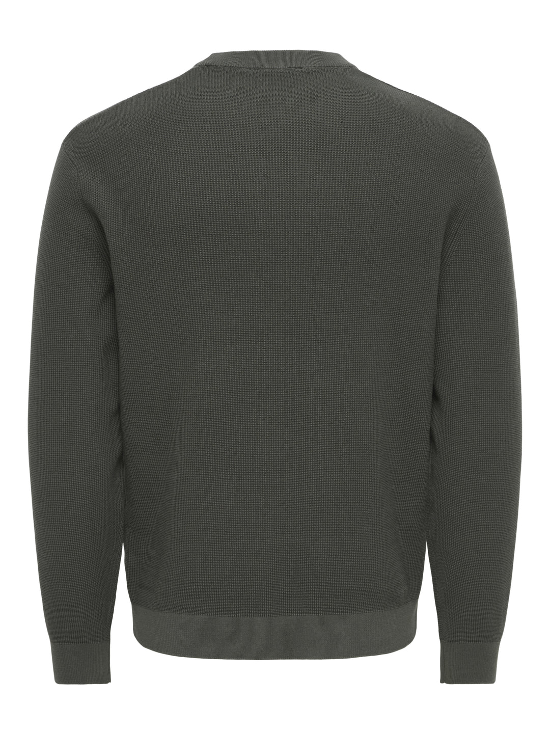 ONSTONY RLX 12 LS WAFFLE CREW KNIT, Beluga 300541 Bild 2
