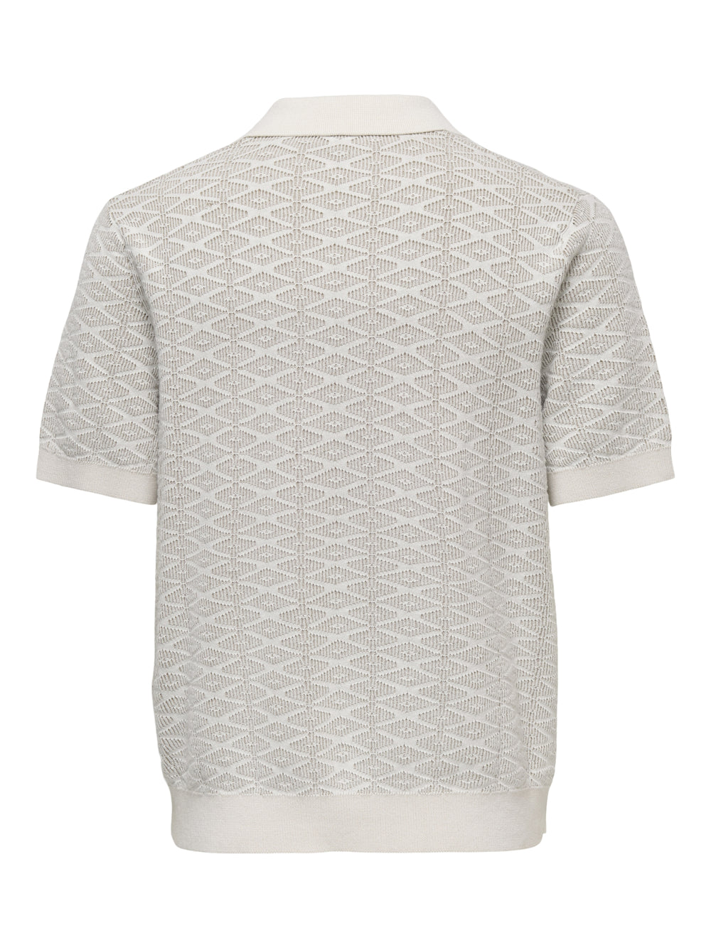 ONSTRISTAN REG SS SPLIT NECK KNIT, Egret/CHINCHILLA 187201006 Bild 2