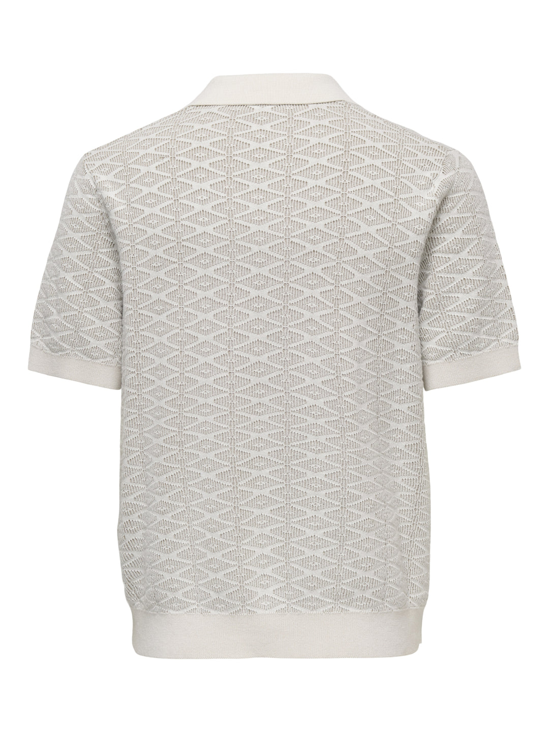 ONSTRISTAN REG SS SPLIT NECK KNIT, Egret/CHINCHILLA 187201006 Bild 2