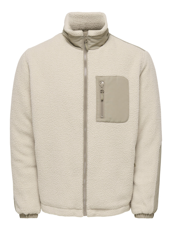 ONSTYRO PADDED SHERPA JACKET NOOS, Silver Lining/DESERT TAUPE 261395005 Bild 1