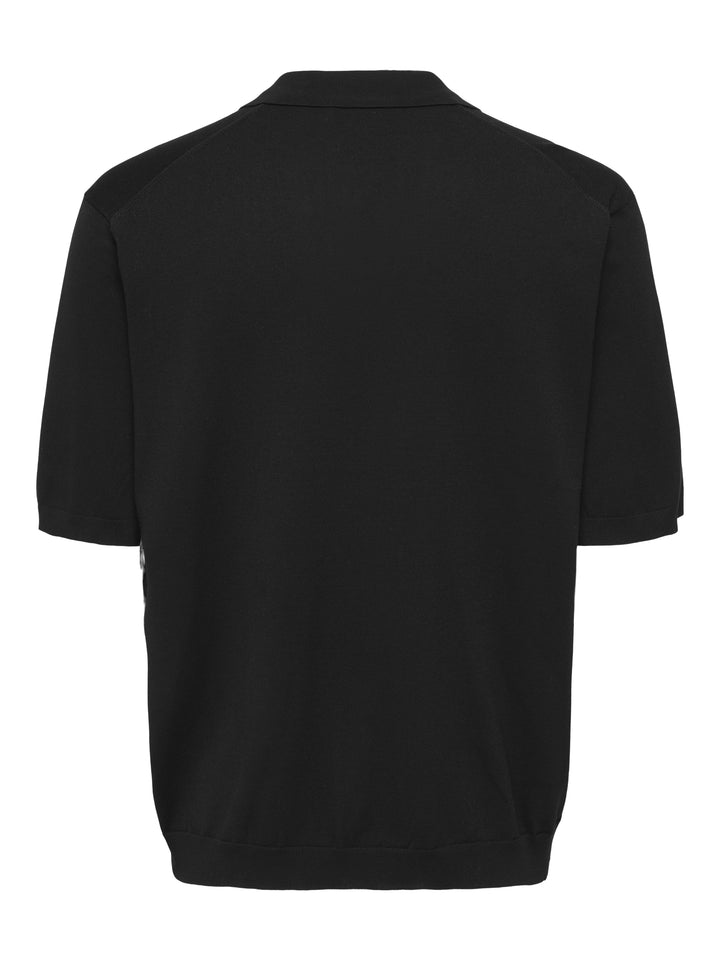 ONSWYLER LIFE RLX 12 SS SPLIT KNIT, Black 187679 Bild 2
