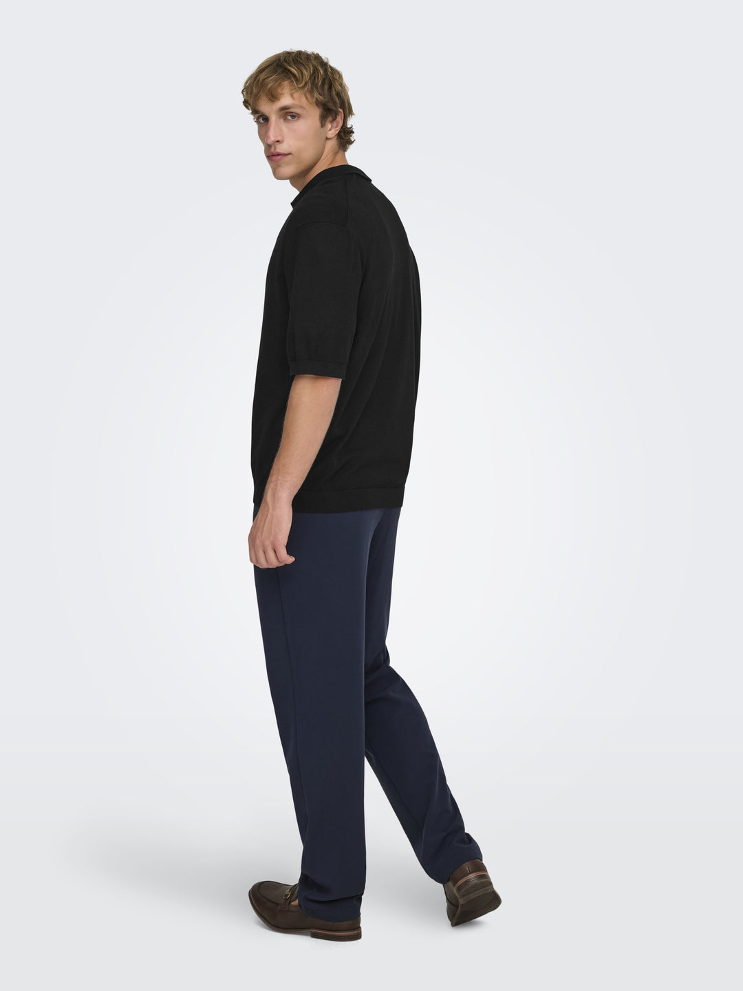 ONSWYLER LIFE RLX 12 SS SPLIT KNIT, Black 187679 Bild 5